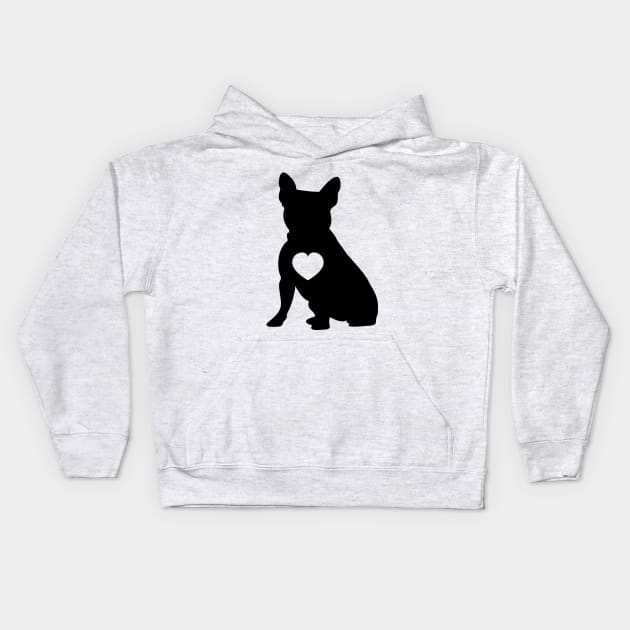 Love French Bulldogs Kids Hoodie by Welsh Jay